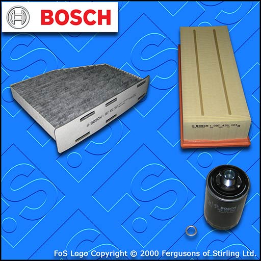SERVICE KIT for AUDI A3 1.8 TFSI BOSCH OIL AIR CABIN FILTERS (2006-2013)