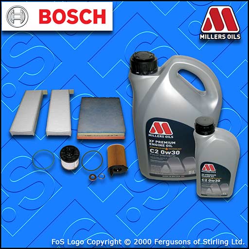 SERVICE KIT for TOYOTA PROACE 1.6 D OIL AIR FUEL CABIN FILTERS +OIL (2016-2019)