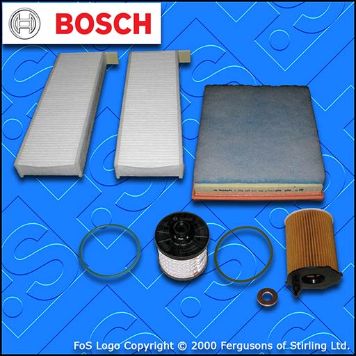 SERVICE KIT for DS DS5 1.6 BLUEHDI OIL AIR FUEL CABIN FILTERS (2015-2019)