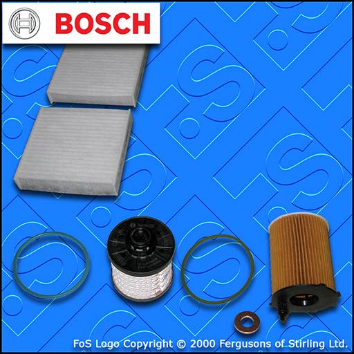 SERVICE KIT for DS DS3 1.6 BLUEHDI OIL FUEL CABIN FILTERS SPW (2015-2019)