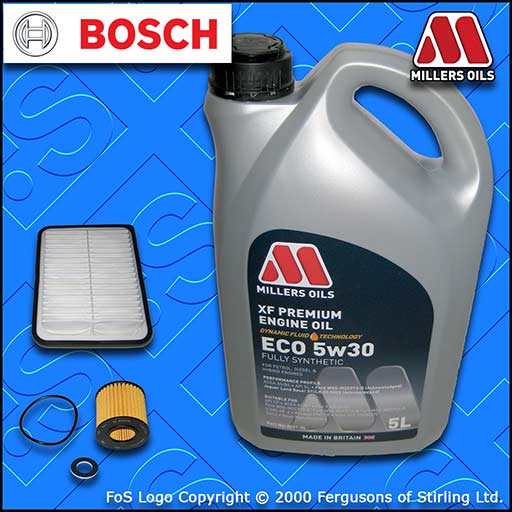 SERVICE KIT for TOYOTA AURIS ZRE151 1.6 OIL AIR FILTERS +XF ECO OIL (2009-2012)