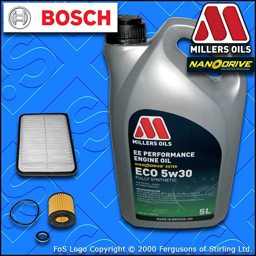 SERVICE KIT for TOYOTA AURIS ZRE151 1.6 OIL AIR FILTERS +EE ECO OIL (2009-2012)