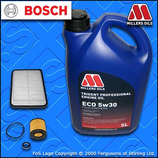 SERVICE KIT for TOYOTA AURIS ZRE151 1.6 OIL AIR FILTERS +ECO OIL (2009-2012)