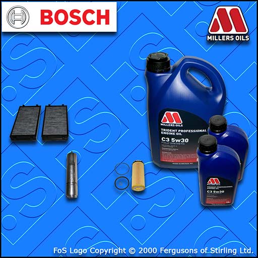 SERVICE KIT for BMW X5 xDrive 30d 40d E70 N57 OIL FUEL CABIN FILTER +OIL (10-13)