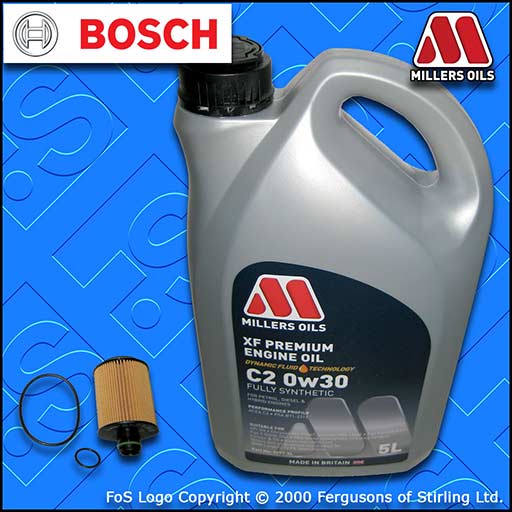 SERVICE KIT for PEUGEOT BIPPER 1.3 HDI OIL FILTER +0w30 C2 OIL (2010-2017)