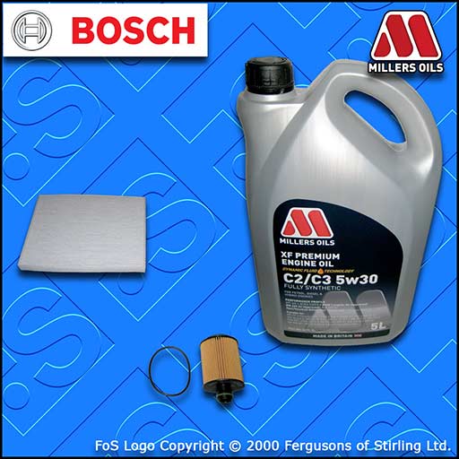 SERVICE KIT for PEUGEOT BIPPER 1.3 HDI OIL CABIN FILTERS +5w30 OIL (2010-2017)