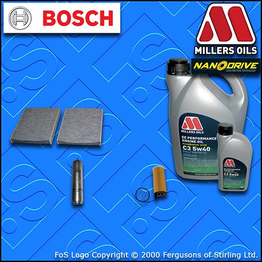 SERVICE KIT BMW 5 SERIES 520D F07 F10 F11 N47 OIL FUEL CABIN FILTER +OIL (09-17)