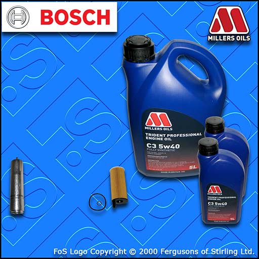 SERVICE KIT for BMW 5 SERIES F10 530D 190KW OIL FUEL FILTERS +C3 OIL (2011-2016)
