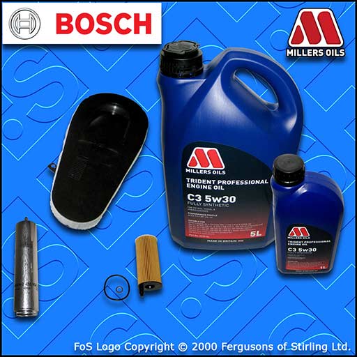 SERVICE KIT BMW 5 SERIES 520D F07 F10 F11 N47 OIL AIR FUEL FILTER +OIL 2009-2017