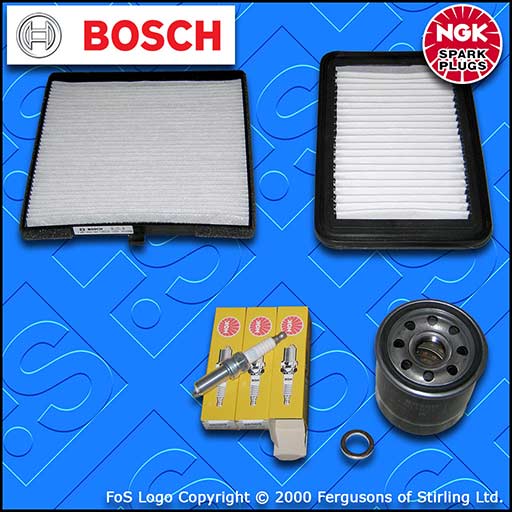 SERVICE KIT for KIA PICANTO TA 1.0 OIL AIR CABIN FILTERS PLUGS (2011-2017)