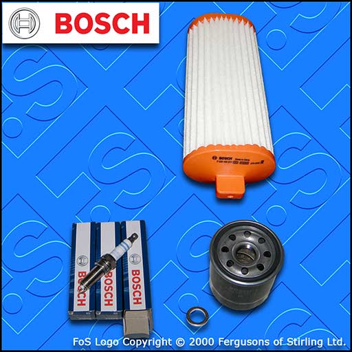 SERVICE KIT for HYUNDAI i10 1.0 BOSCH OIL AIR FILTERS SPARK PLUGS (2016-2021)