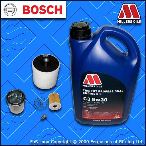 SERVICE KIT for VW POLO MK5 (6C/6R) 1.2 TDI OIL AIR FUEL FILTER +OIL (2009-2014)