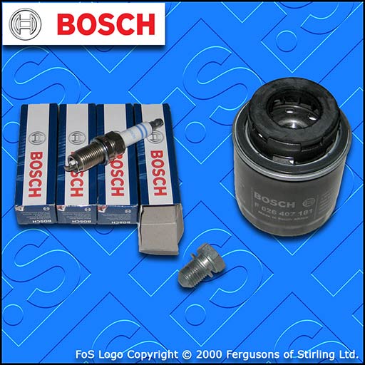 SERVICE KIT for AUDI A1 1.4 TFSI CAXA BOSCH OIL FILTER PLUGS (2010-2010)