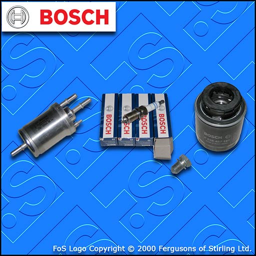 SERVICE KIT for AUDI A1 1.4 TFSI CAXA BOSCH OIL FUEL FILTERS PLUGS (2010-2010)