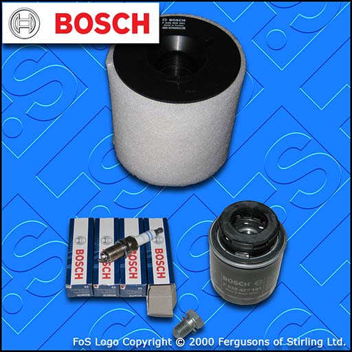 SERVICE KIT for AUDI A1 1.4 TFSI CAXA BOSCH OIL AIR FILTERS PLUGS (2010-2010)