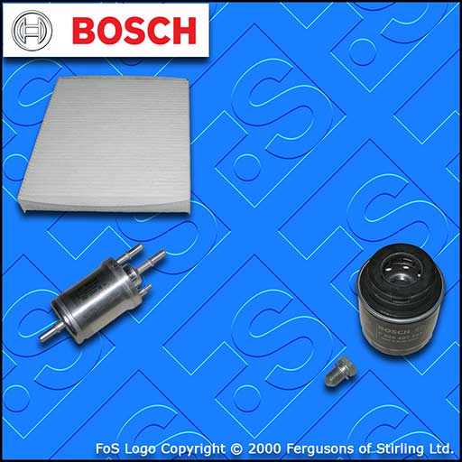 SERVICE KIT for AUDI A1 1.2 TFSI BOSCH OIL FUEL CABIN FILTERS (2010-2010)