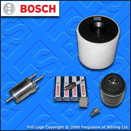 SERVICE KIT for AUDI A1 1.2 TFSI BOSCH OIL AIR FUEL FILTERS PLUGS (2010-2015)
