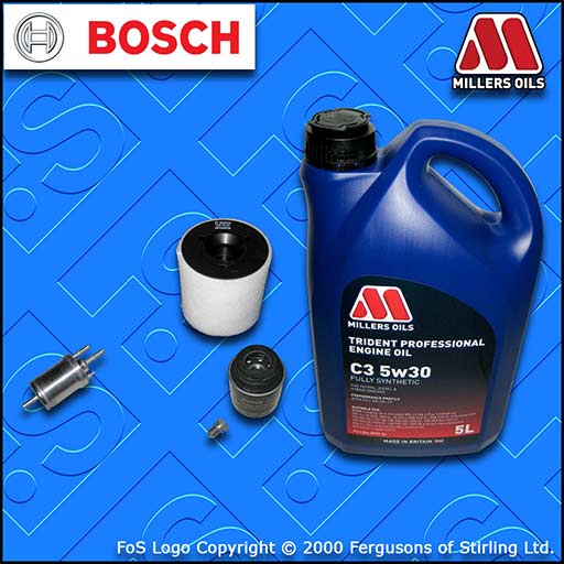 SERVICE KIT for AUDI A1 1.2 TFSI OIL AIR FUEL FILTERS +OIL (2010-2015)