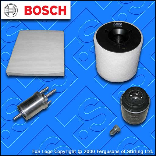 SERVICE KIT for AUDI A1 1.2 TFSI BOSCH OIL AIR FUEL CABIN FILTERS (2010-2010)