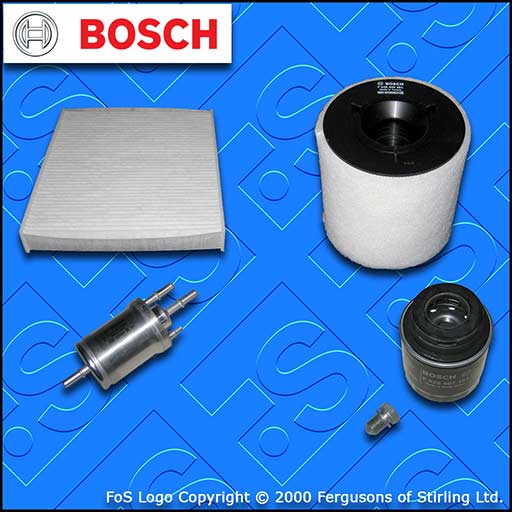 SERVICE KIT for AUDI A1 1.2 TFSI BOSCH OIL AIR FUEL CABIN FILTERS (2010-2015)