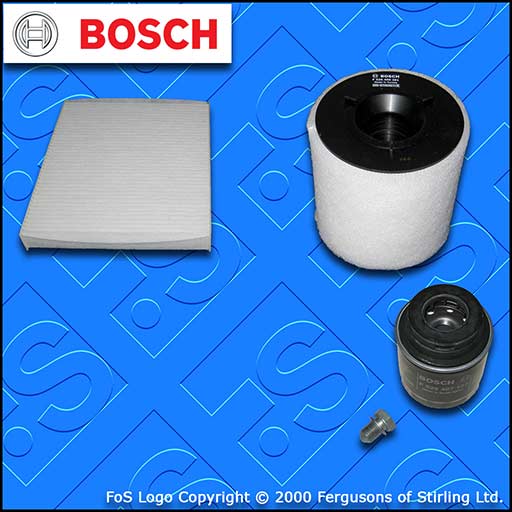 SERVICE KIT for AUDI A1 1.2 TFSI BOSCH OIL AIR CABIN FILTERS (2010-2010)
