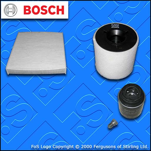 SERVICE KIT for AUDI A1 1.2 TFSI BOSCH OIL AIR CABIN FILTERS (2010-2015)