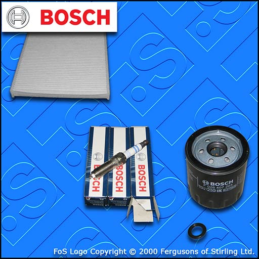 SERVICE KIT for FORD ECOSPORT 1.0 ECOBOOST BOSCH OIL CABIN FILTERS PLUGS (13-19)