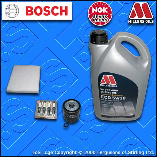 SERVICE KIT for FORD S-MAX 2.0 OIL CABIN FILTER PLUGS +5w30 ECO OIL (2006-2014)