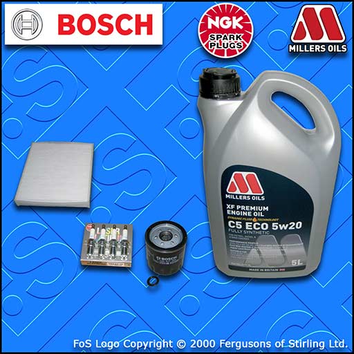 SERVICE KIT for FORD S-MAX 2.0 OIL CABIN FILTER PLUGS +5w20 EB OIL (2006-2014)