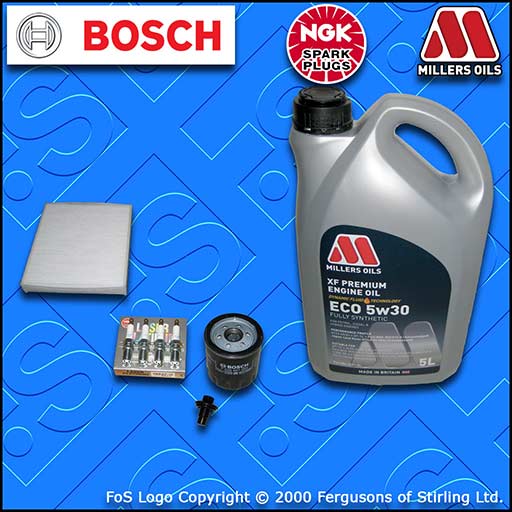 SERVICE KIT for FORD S-MAX 2.0 OIL CABIN FILTER PLUGS SUMP PLUG +OIL (2006-2014)