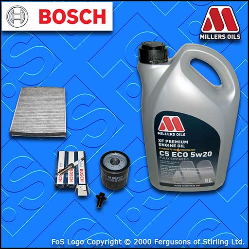 SERVICE KIT FORD FOCUS MK3 1.0 ECOBOOST OIL CABIN FILTERS PLUGS +OIL (2012-2017)