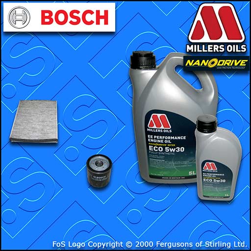 SERVICE KIT for FORD FOCUS MK3 2.0 ST BOSCH OIL CABIN FILTERS +OIL (2012-2017)