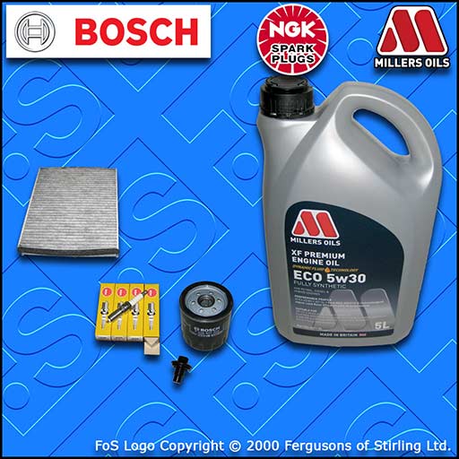 SERVICE KIT for FORD FOCUS MK3 1.6 TI-VCT OIL CABIN FILTERS PLUGS +OIL 2012-2018