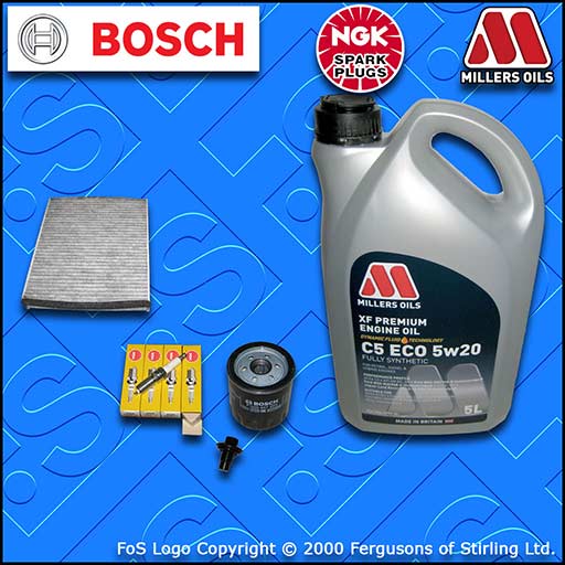 SERVICE KIT for FORD FOCUS MK3 1.6 TI-VCT OIL CABIN FILTERS PLUGS +OIL 2012-2018