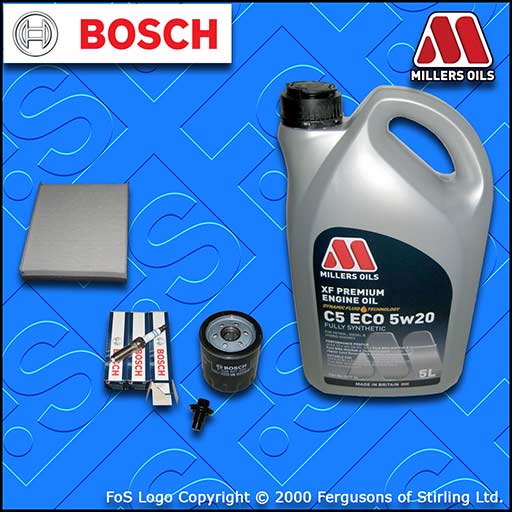 SERVICE KIT FORD FOCUS MK3 1.0 ECOBOOST OIL CABIN FILTERS PLUGS +OIL (2012-2017)