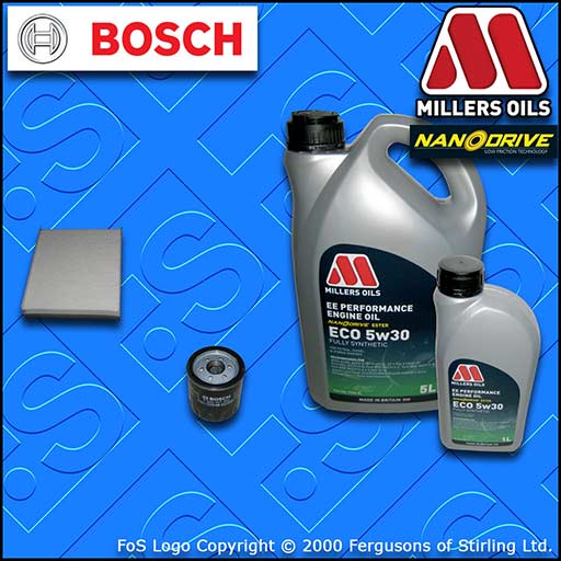 SERVICE KIT for FORD FOCUS MK3 2.0 ST BOSCH OIL CABIN FILTERS +OIL (2012-2017)