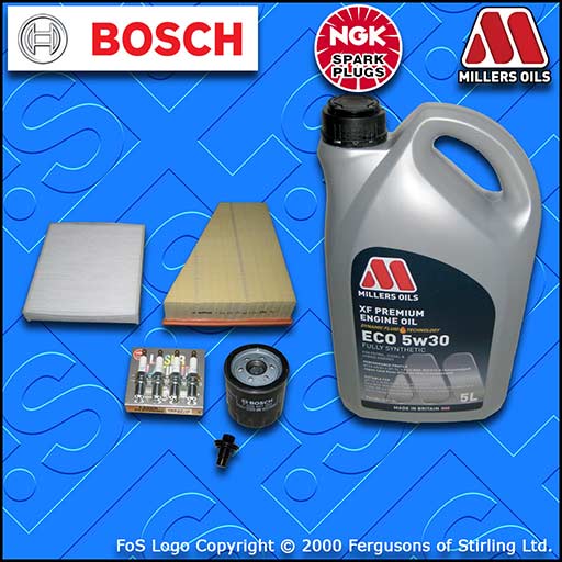 SERVICE KIT FORD S-MAX 2.0 OIL AIR CABIN FILTER PLUGS SUMP PLUG +OIL (2006-2014)