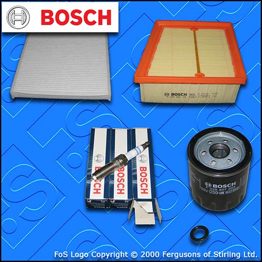SERVICE KIT FORD ECOSPORT 1.0 ECOBOOST BOSCH OIL AIR CABIN FILTERS PLUGS (13-17)