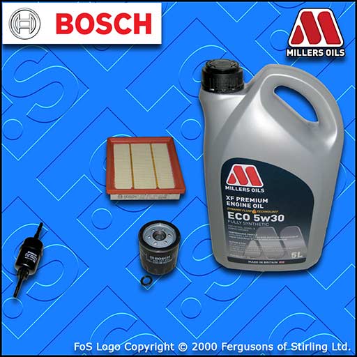 SERVICE KIT for FORD FIESTA MK6 ST150 OIL AIR FUEL FILTERS +5L OIL (2004-2008)