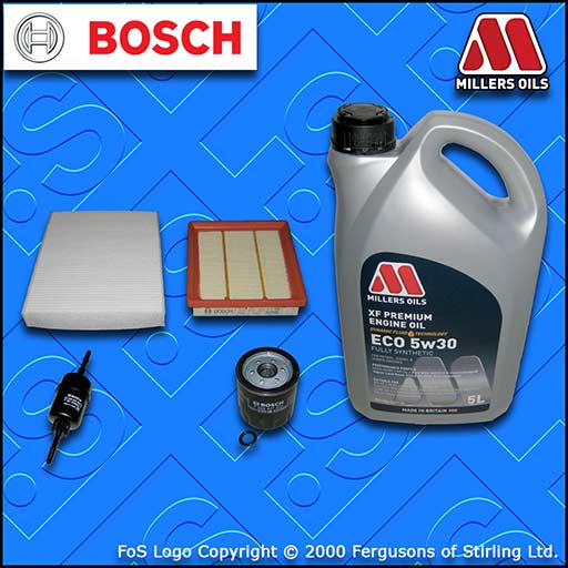 SERVICE KIT for FORD FIESTA MK6 ST150 OIL AIR FUEL CABIN FILTER +OIL (2004-2008)