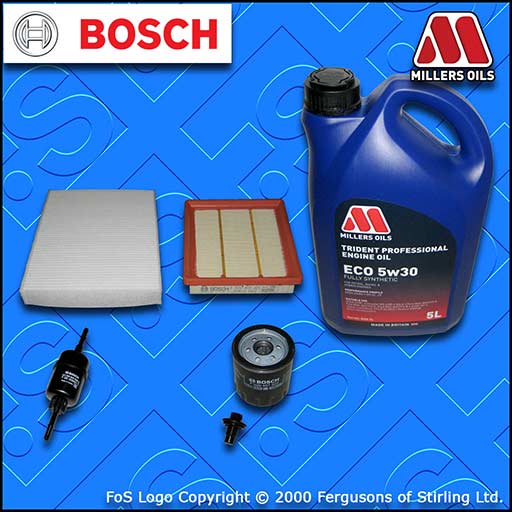 SERVICE KIT for FORD FIESTA MK6 ST150 OIL AIR FUEL CABIN FILTER +OIL (2004-2008)