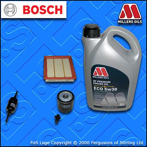 SERVICE KIT for FORD FIESTA MK6 ST150 OIL AIR FUEL FILTERS +5L OIL (2004-2008)