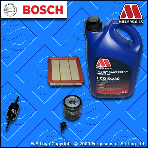 SERVICE KIT for FORD FIESTA MK6 ST150 OIL AIR FUEL FILTERS +5L OIL (2004-2008)