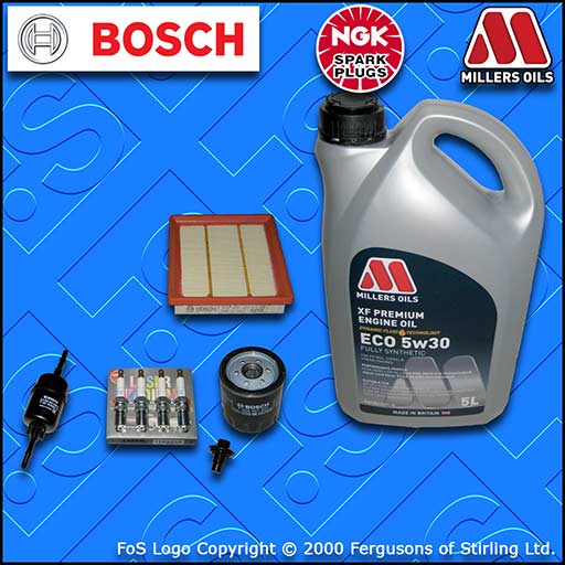 SERVICE KIT for FORD FIESTA MK6 ST150 OIL AIR FUEL FILTER PLUGS +OIL (2004-2008)