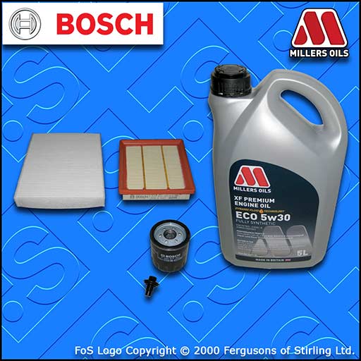 SERVICE KIT for FORD FIESTA MK6 ST150 OIL AIR CABIN FILTERS +5L OIL (2004-2008)