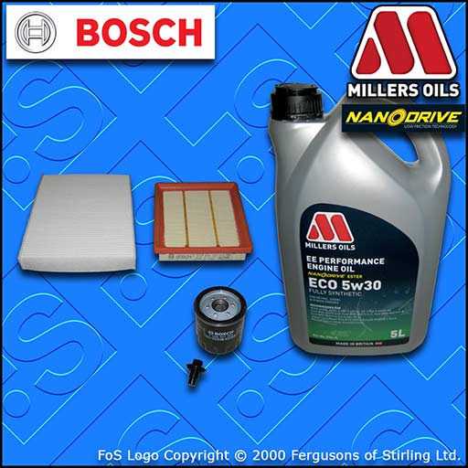 SERVICE KIT for FORD FIESTA MK6 ST150 OIL AIR CABIN FILTERS +5L OIL (2004-2008)