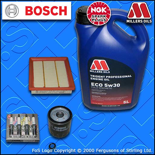 SERVICE KIT for FORD FIESTA MK6 ST150 OIL AIR FILTERS PLUGS +5L OIL (2004-2008)