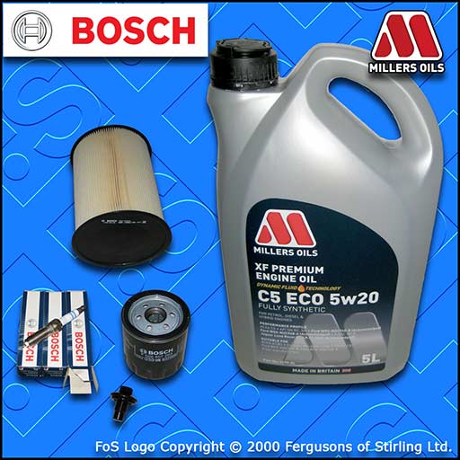 SERVICE KIT FORD FOCUS MK3 1.0 ECOBOOST OIL AIR FILTER PLUGS +EB OIL (2012-2017)