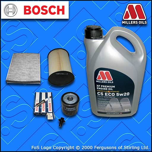 SERVICE KIT FORD C-MAX 1.0 ECOBOOST OIL AIR CABIN FILTERS PLUGS SUMP PLUG +OIL