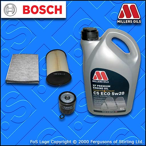 SERVICE KIT FORD C-MAX 1.0 ECOBOOST BOSCH OIL AIR CABIN FILTERS +OIL (2012-2019)